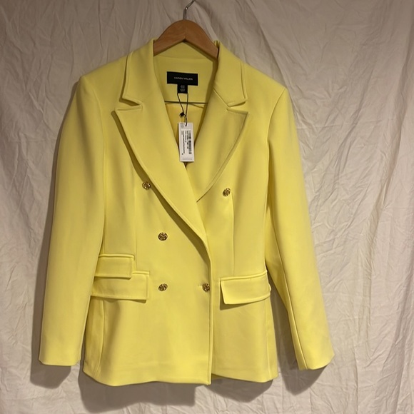 Karen Millen Compact Stretch Double Pocket Tailored Double Jacket - Picture 5 of 9